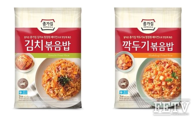 대상(주)의 신제품 '종가집 김치볶음밥' 과 '종가집 깍두기볶음밥'