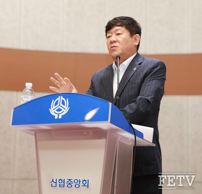 신협중앙회 김윤식 회장이 ‘대학생 신협 체험행사’ 축사를 하고 있다. (사진=신협중앙회)