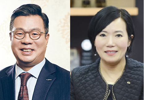ㄷ정일문 한국투자증권 대표이사(왼쪽), 박정림 KB증권 대표이사(오른쪽)