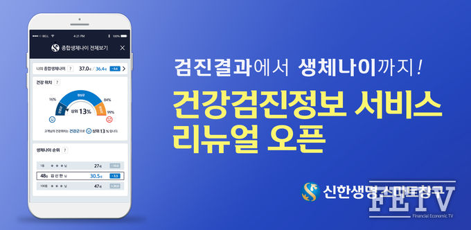 신한생명이 모바일 창구앱 '건강검진정보 서비스'를 리뉴얼해 선보인다. (사진=신한생명)