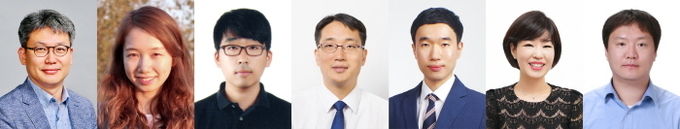 삼성미래기술육성사업의 2019년 하반기 연구지원 과제에 선정된 교수들. (왼쪽부터)이흥규 KAIST 교수, 공수현 고려대 교수, 정경운 재료연구소 박사, 이준희 UNIST 교수, 김동훈 KIST 박사, 정은주 한양대 교수, 정교민 서울대 교수. 사진=삼성전자