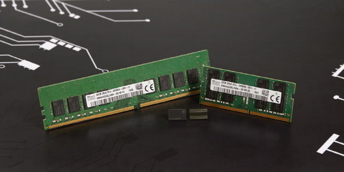 SK하이닉스가 개발한 3세대 10나노급(1z) DDR4 D램. 사진=SK하이닉스