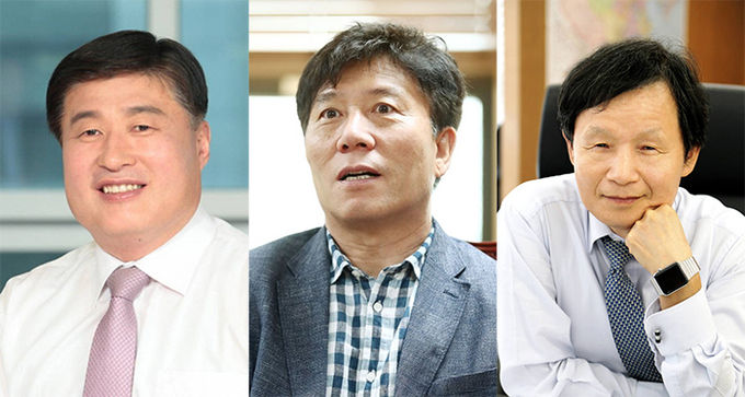(왼쪽부터) 임헌문 전 KT 매스총괄 사장, 김태호 서울교통공사 사장, 최두환 전 포스코ICT 대표. 사진=연합뉴스