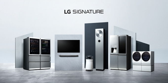 LG전자 초프리미엄 가전 'LG 시그니처' 라인업. 사진=LG전자