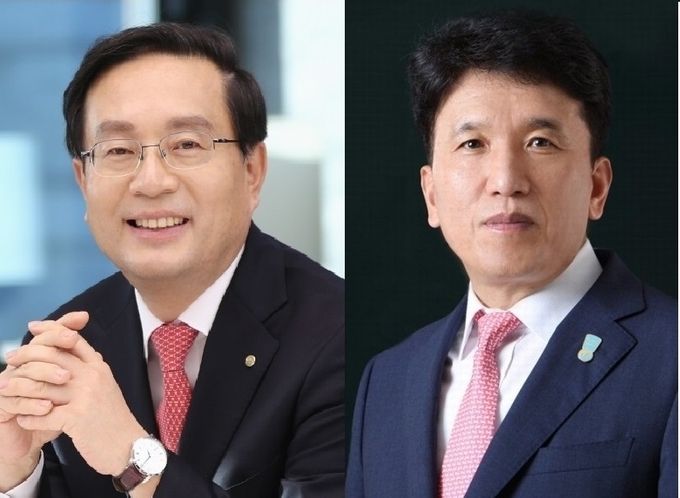 손태승 우리금융그룹 회장, 함영주 하나금융그룹 부회장