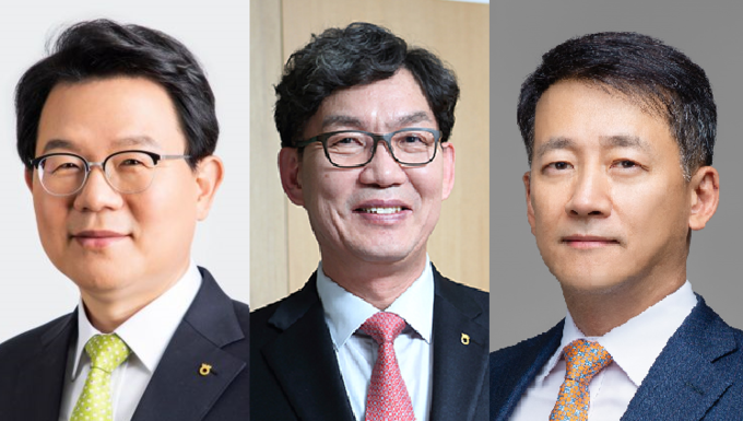 김광수 NH농협금융지주 회장, 이대훈 NH농협은행장, 홍명종 NH농협은행 준법감시인(부행장) 