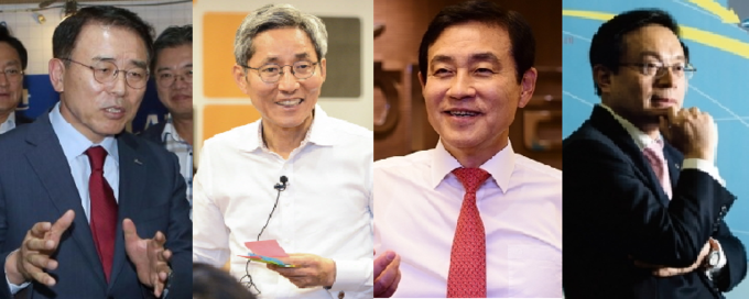 조용병 신한금융그룹 회장, 윤종규 KB금융그룹 회장, 김정태 하나금융그룹 회장, 손태승 우리금융그룹 회장