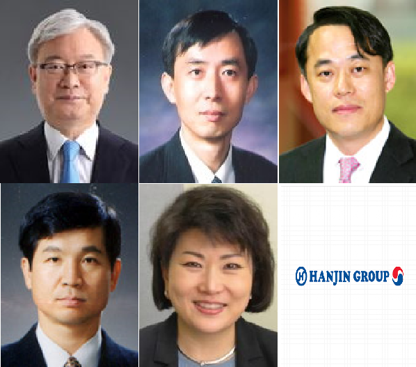 (왼쪽부터 시계방향) 김석동, 박영석, 임춘수, 최윤희 이동명, 사외이사