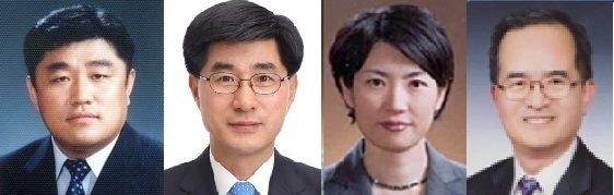 왼쪽부터 명현식 국민은행 상무, 박현준 신한은행 부행장, 백미경 하나은행 전무, 서동립 우리은행 상무.