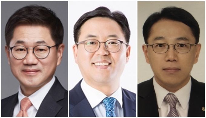 왼쪽부터 박종문 삼성생명 부사장, 김원회 삼성생명 전무, 신충호 한화생명 상무