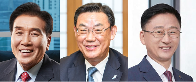 사진 왼쪽부터 김지완 BNK금융지주 회장, 김태영 은행연합회장, 이정환 한국주택금융공사 사장