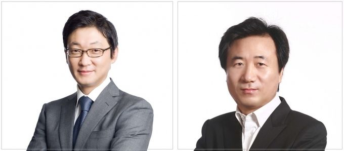 (왼쪽부터) 문성욱 <u>㈜</u>시그나이트파트너스 대표이사 내정자, 유신열 신세계디에프 대표이사 내정자. [사진=신세계그룹