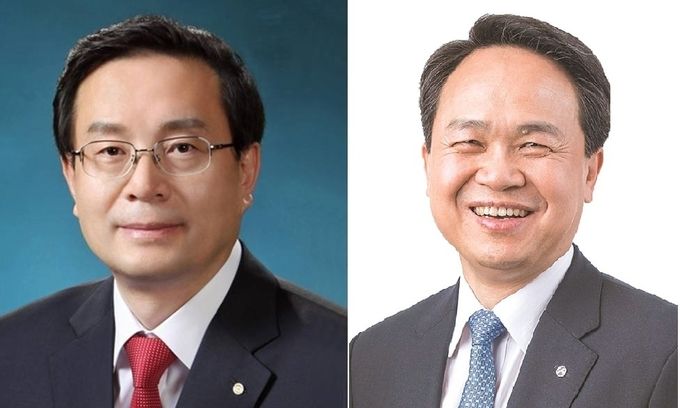 손태승 우리금융지주 회장, 진옥동 신한은행장