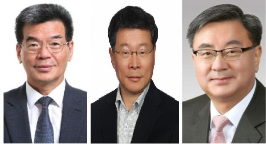 (왼쪽부터) 가삼현 한국조선해양 대표, 정진택 삼성중공업 대표이사 내정자, 이성근 대우조선해양 대표