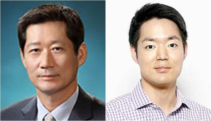 정몽윤 현대해상 회장과 정 회장의 외아들 정경선씨.