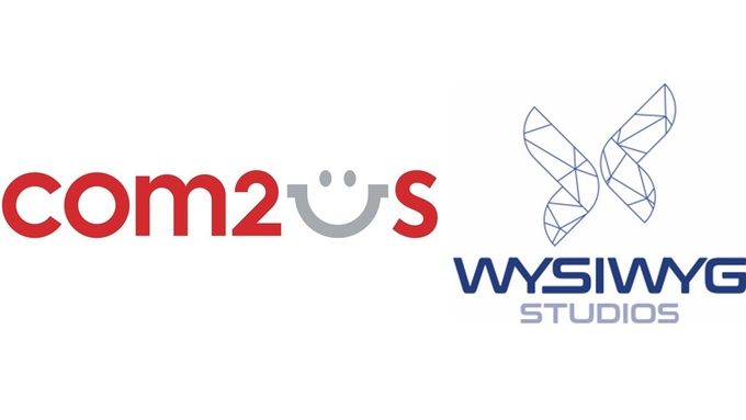 컴투스 CI와 위지윅스튜디오 CI