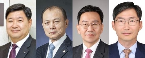 백여현 한국금융지주 부사장, 임용택 JB금융융지주 부회장, 이명재 롯데손해보험 대표, 민기식 푸르덴셜생명 대표