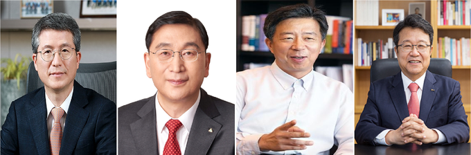 (왼쪽부터) 오세철 삼성물산 건설부문 사장, 윤영준 현대건설 사장, 임병용 GS건설 부회장, 한성희 포스코건설 사장