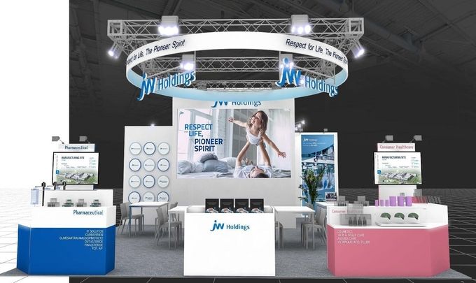 JW홀딩스 국제의약품 전시회 CPhI 부스 모습(사진=JW홀딩스)