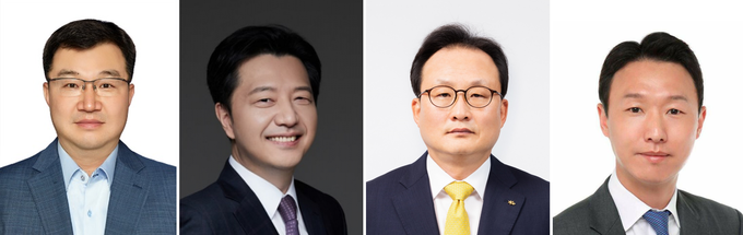 (왼쪽부터) 홍선기 삼성생명 부사장, 하상우 한화생명 부사장, 이환주 KB생명 대표, 이은호 롯데손해보험 대표 후보자.
