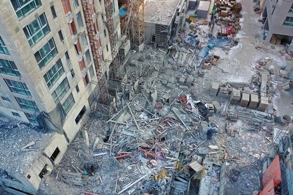 지난 11일 발생한 광주 서구 신축아파트 붕괴사고 현장. 제공=연합뉴스