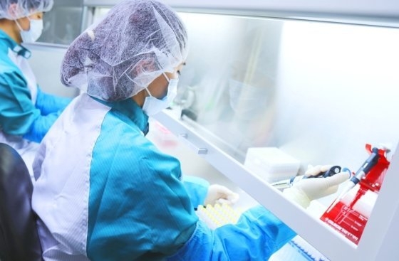씨젠 연구원이 진단키트 관련 연구를 하고 있다. (사진=씨젠)