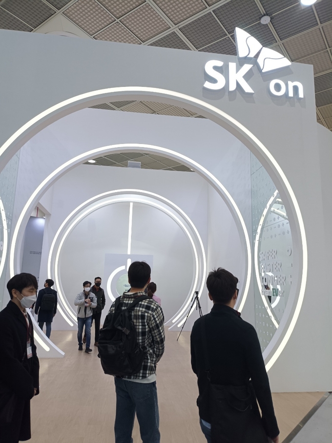 '인터배터리 2022' SK온 부스 조감도 (사진=박제성 기자)