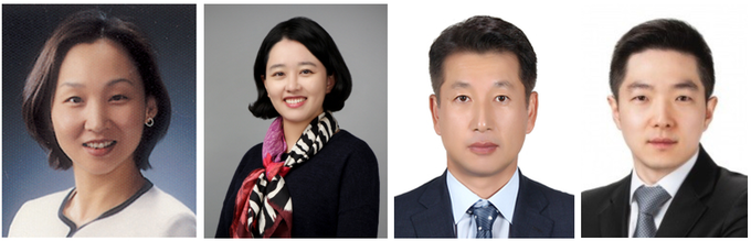 (왼쪽부터) 최혜리 삼성증권 사외이사, 문여정 한화투자증권 사외이사, 김상태 신한금융투자 각자대표이사, 김연추 미래에셋증권 전무