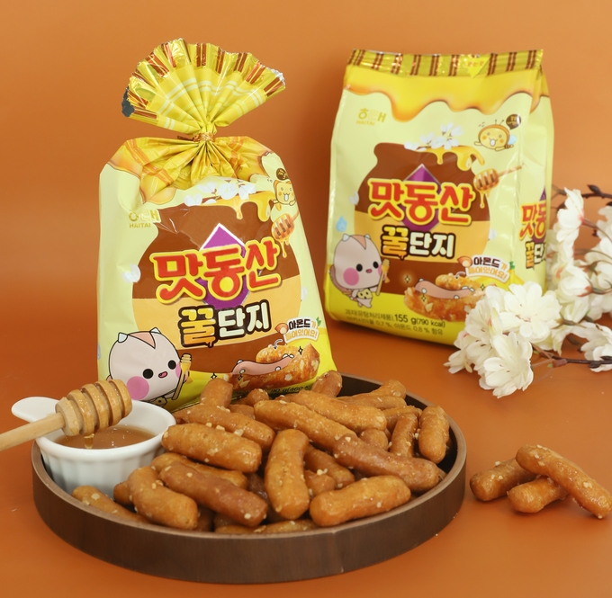 해태제과는 맛동산 시즌 에디션 ‘꿀단지’를 출시한다. [사진=해태제과