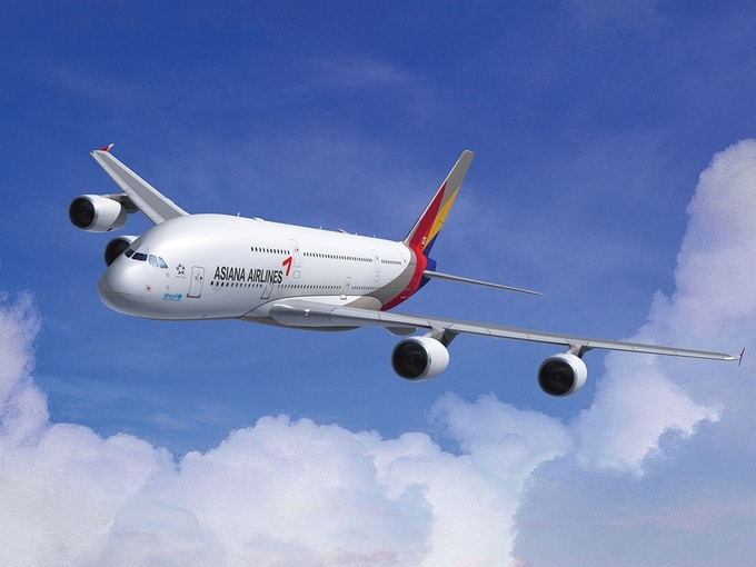 <strong>아시아나항공 A380 여객기. 제공=아시아나항공</strong>