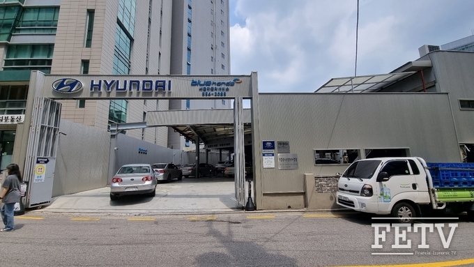 역삼역 인근에 위치한 자동차정비소 전경. 사진=김진태 기자