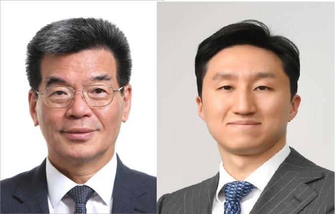 가삼현 부회장(왼쪽)과 정기선 사장(오른쪽). 제공=한국조선해양