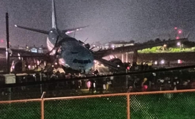 대한항공 여객기 필리핀 세부 막탄공항 활주로 이탈 사고. 사진=연합뉴스