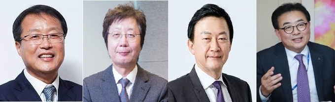 (왼쪽부터) 기우성 셀트리온 부회장, 권세창 한미약품 사장, 존 림 삼성바이오로직스 대표, 신영섭 JW중외제약 대표(사진= 각 사)
