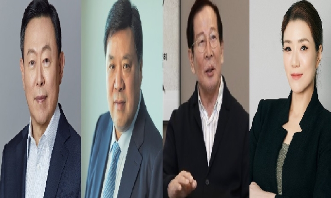 사진 왼쪽으로 부터 신동빈 롯데 회장, 서정진 셀트리온 회장, 권원강 교촌그룹 회장, 조현민 한진 총괄사장.