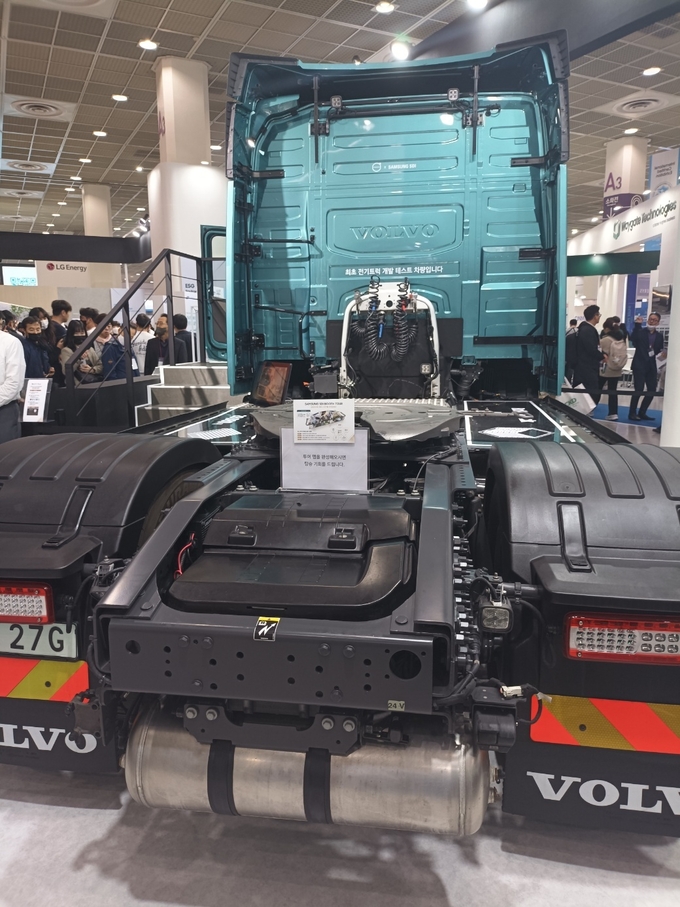볼보 전기트럭 모델 'e-MOB'(사진=박제성 기자)
