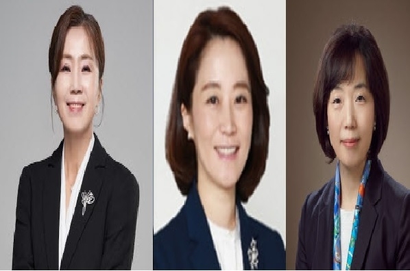 (왼쪽부터) 한독 김미연 신임 사장, 유한양행 이영미 R&BD 본부장(부사장), 부광약품 유희원 대표.