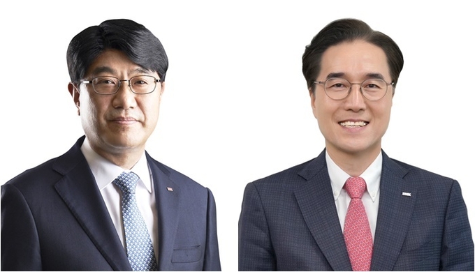 방성빈 부산은행장(왼쪽)과 예경탁 경남은행장. 두 사람은 이달 11일 취임 100일을 맞았다. 