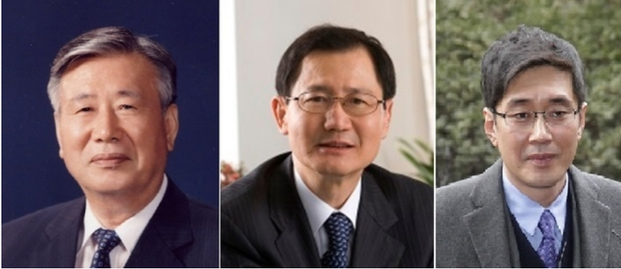 (왼쪽부터) 이중근 부영그룹 창업주, 박찬구 금호석유화학그룹 명예회장, 이호진 전 태광그룹 회장