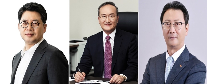 (왼쪽부터) 신임 박상규 SK이노베이션 사장, 이석희 SK온 사장, 오종훈 SK에너지사장 순(사진=SK이노베이션)
