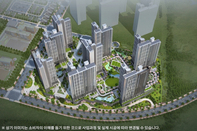 '더샵 탕정인피니티시티' 조감도(사진=포스코이앤씨)
