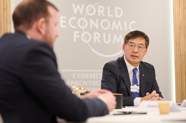 2024 WEF(세계경제포럼)에 참석한 신학철 LG화학 부회장의 모습(사진=LG화학)