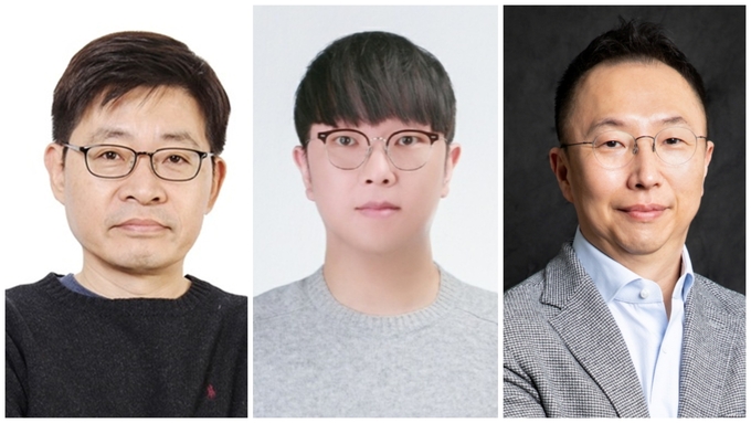 카카오엔터테인먼트 권기수 대표 내정자(좌) 장윤중 대표 내정자 (중), 카카오게임즈 한상우 대표 내정자(우)