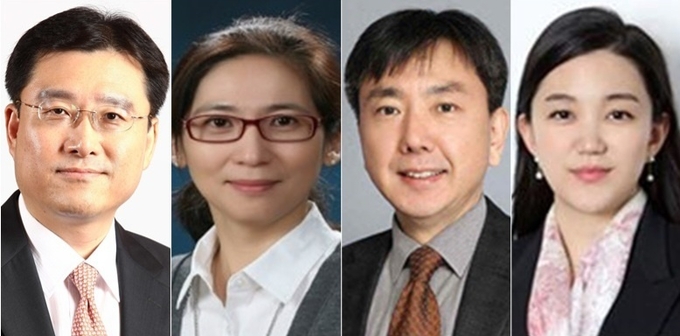 4대 금융지주가 이달 임기가 끝나는 사외이사 대부분을 연임 추천한 가운데, 각 사의 신임 사외이사 후보자들이 눈에 띈다. (왼쪽부터) 이명활(KB금융지주), 송성주(신한금융지주), 이재민(하나금융지주), 박선영(우리금융지주) 신임 사외이사 후보. 