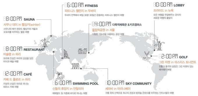 여행지 스팟 선정 디자인 테마(사진=삼성물산) 