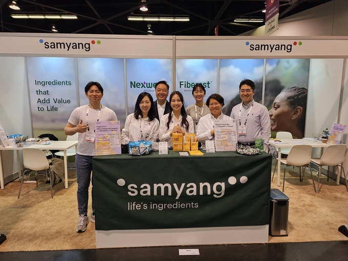 삼양사가 지난 14~16일 미국 애너하임에서 열린 ‘2024 Natural Products Expo West(NPEW)’에 참가해 홍보 부스를 운영했다.(사진=삼양사)
