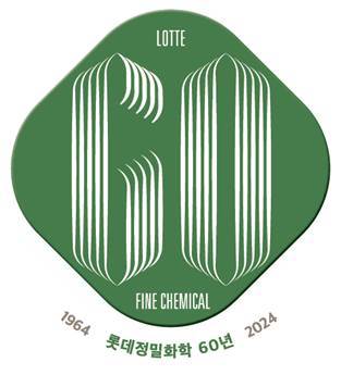 롯데정밀화학 60주년 기념 엠블렘(사진=롯데정밀화학)