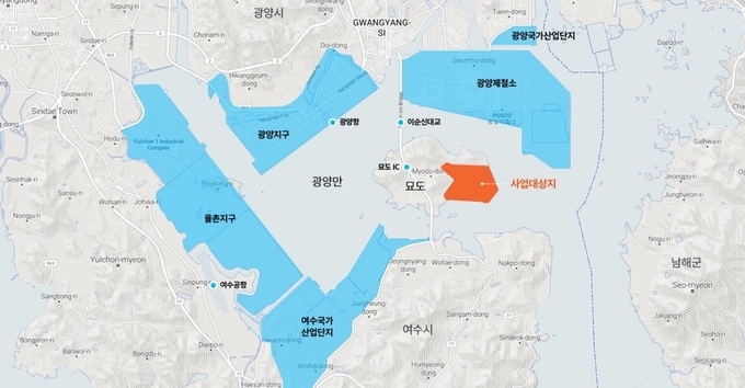 동북아 LNG 허브터미널 위치도(그래프=GS건설)