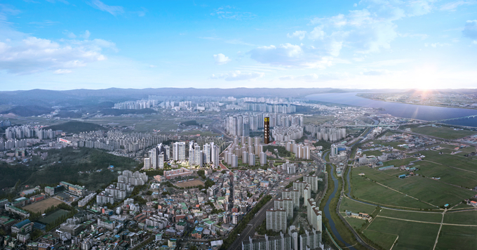 항공 조감도 모습(사진=우미건설)