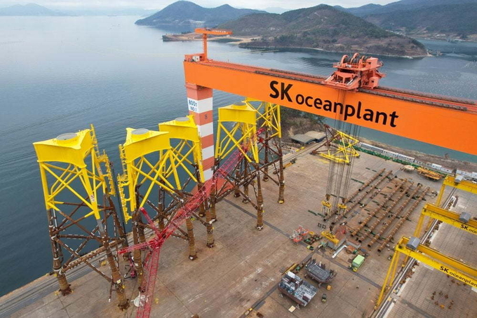 SK오션플랜트 풍력해상 하부구조물 (사진=SK오션플랜트)